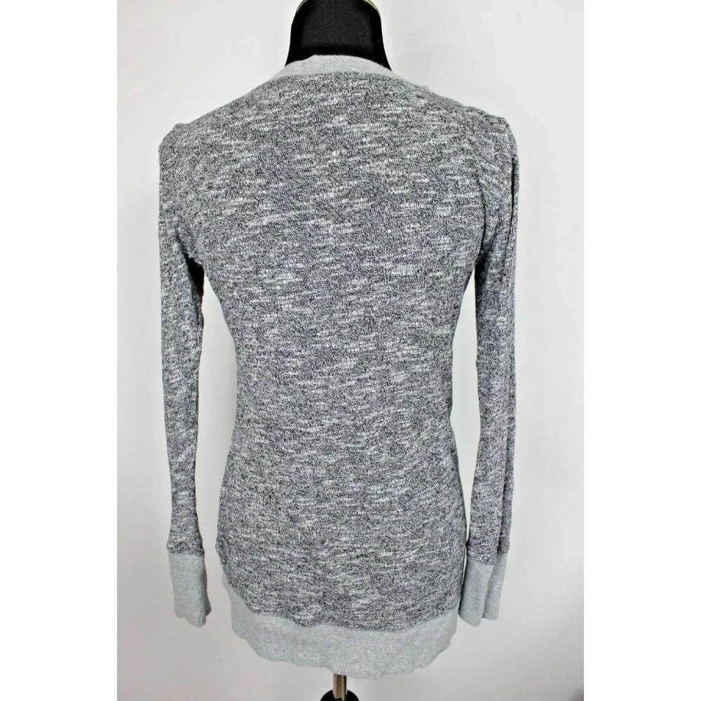 Maurices Tunic Sweater size M New York London Zipper Shoulders Lightweight Gray - Picture 3 of 4